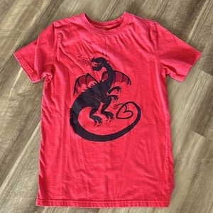 Cat & Jack red black love dragon & hearts boys valentine tee XL GUC so cute!